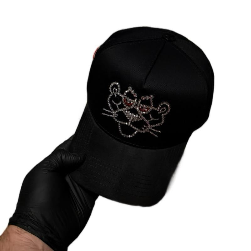 Gorra De La Pantera Con Pedreria