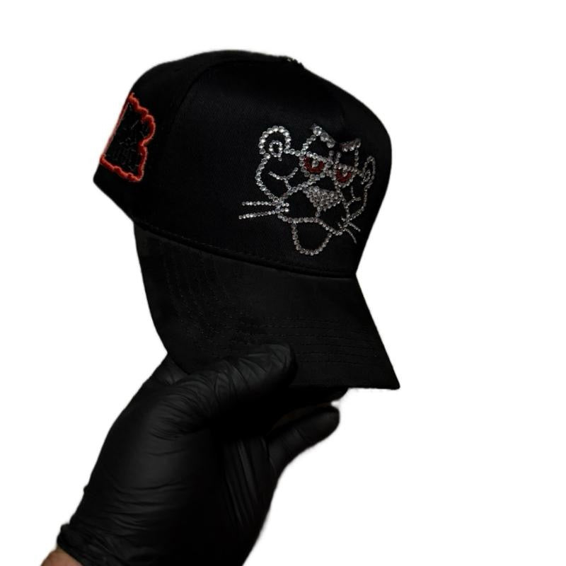 Gorra De La Pantera Con Pedreria