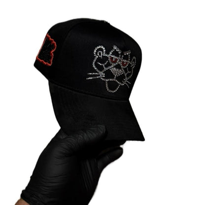 Gorra De La Pantera Con Pedreria