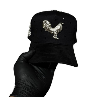 Gorra Del Gallero De Corazón Plata