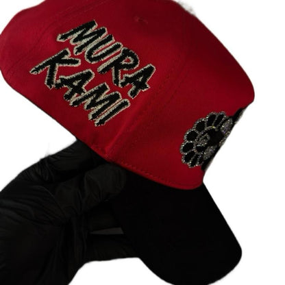 GORRA MURAKAMI COLOR ROJO VICERA NEGRA