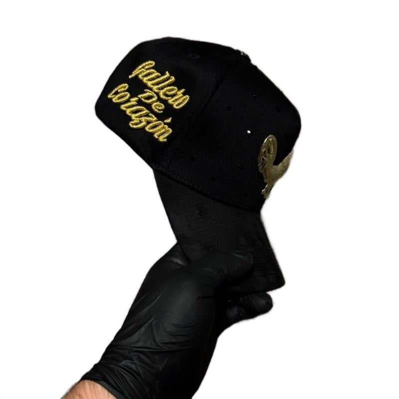 Gorra Del Gallero De Corazón Dorada