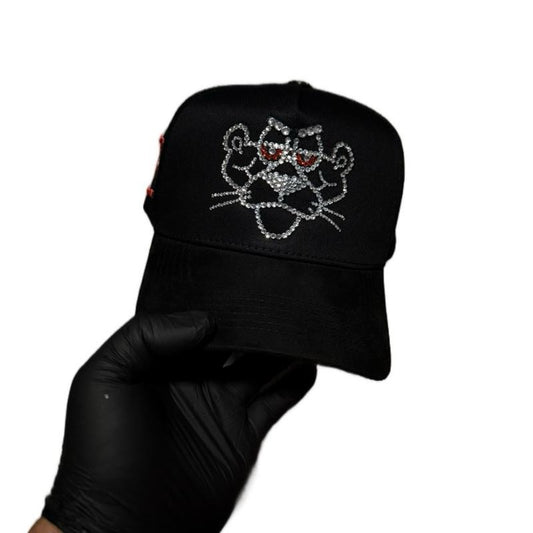 Gorra De La Pantera Con Pedreria